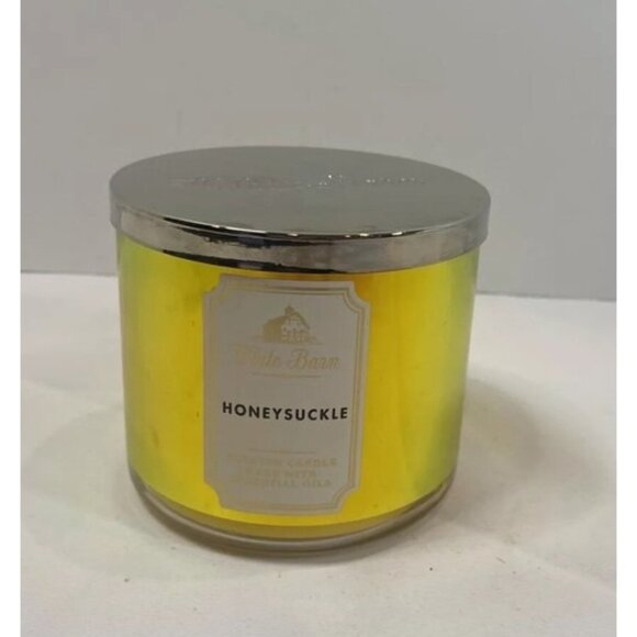 Bath & Body Works White Barn Honeysuckle 3-Wick Scented Candle LOOSE Wax READ - Picture 1 of 5